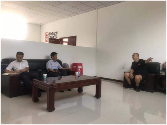 座谈期间,张怀成站长和闫怀忠书记分别听取了其对口帮扶的民营企业的